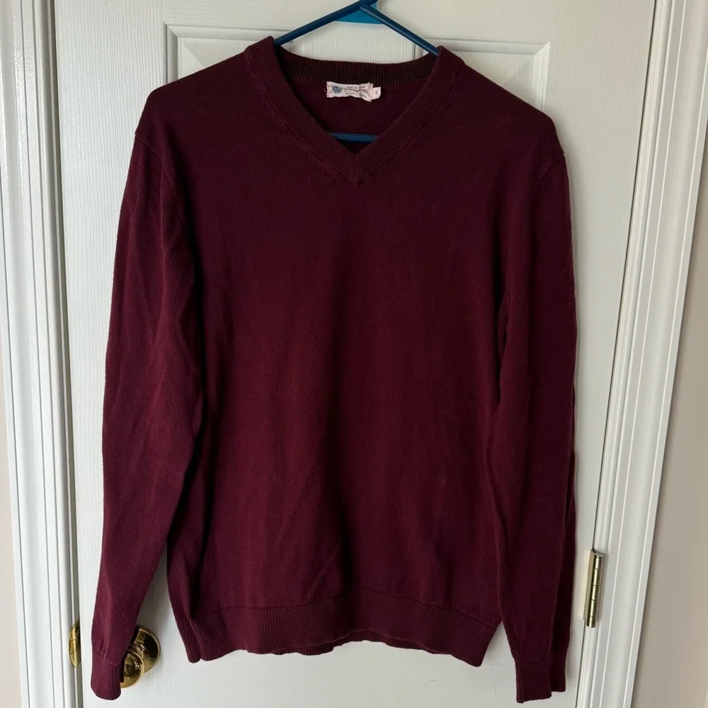 J. Crew Cashmere Blend Burgundy Sweater EUC Size Medium